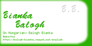 bianka balogh business card